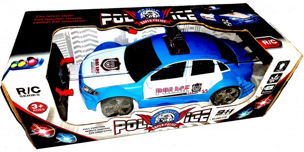 R/C Távirányítós Police Rendőr Autó Audi RS Rendőrautó 23 Cm