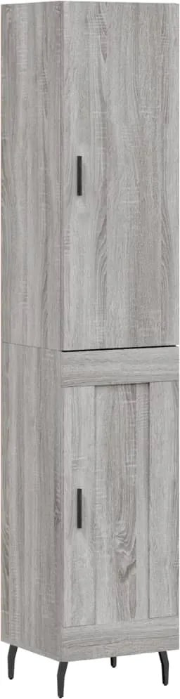 vidaXL szürke sonoma szerelt fa magasszekrény 34,5 x 34 x 180 cm