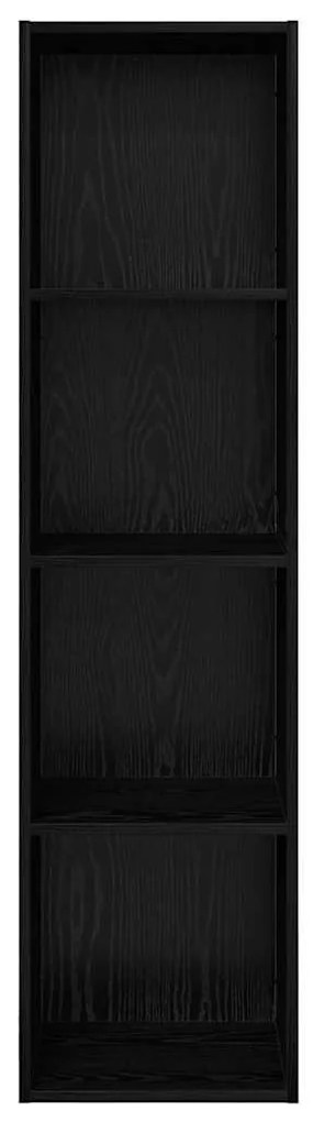 Fali TV szekrény Musta tammi 37 x 37 x 142.5 cm Faanyag