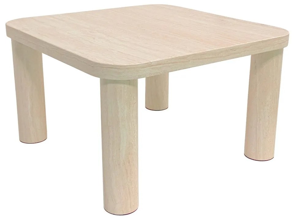 Bézs dohányzóasztal márvány dekorral 60x60 cm Solano – Actona