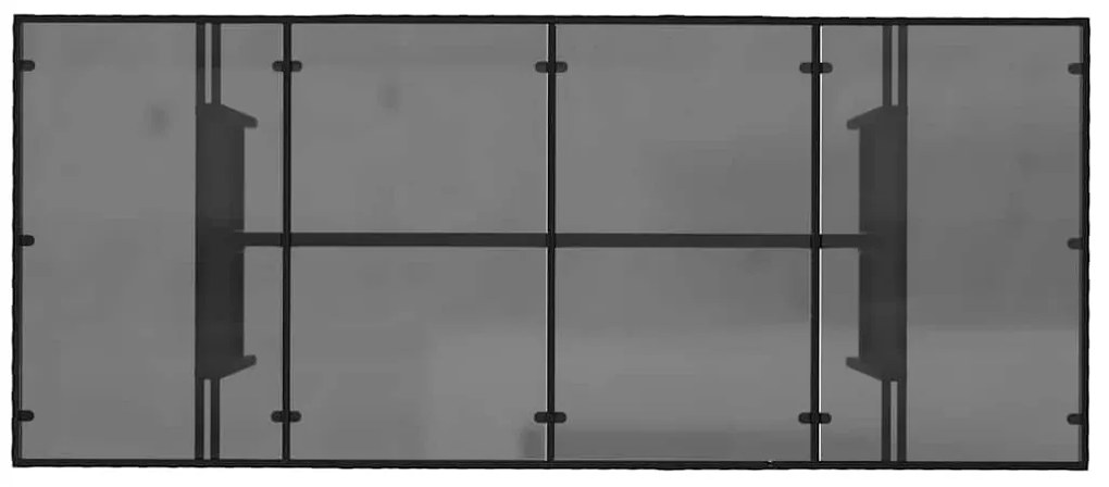 Kert étkező szett 9 pcs Fekete 190 x 80 x 75 cm polirattan