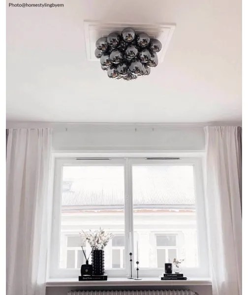 ByRydens 4202240-4505 - Mennyezeti lámpa GROSS 6xG9/5W/230V füstös/fekete