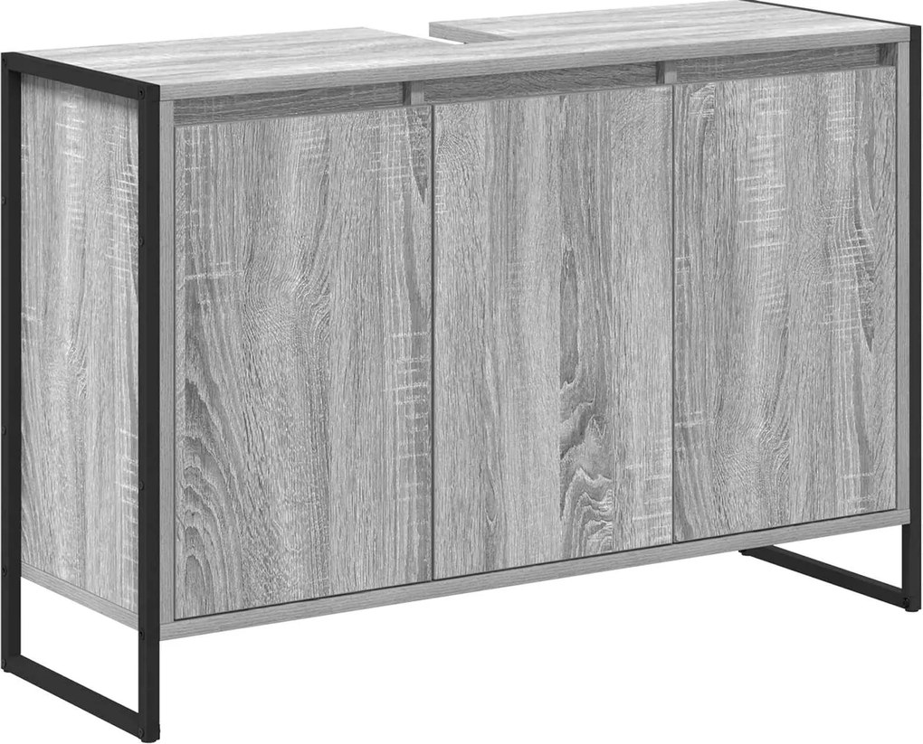 vidaXL Fürdőszoba Székény Szürke Sonoma 90 x 30 x 60 cm Faanyag