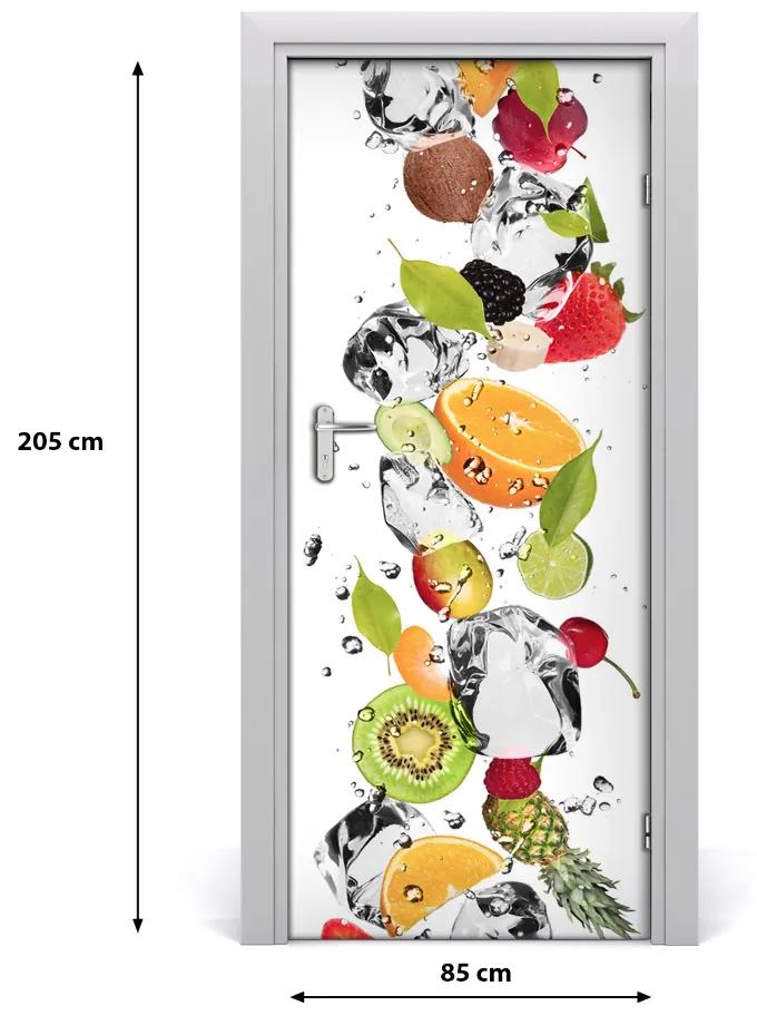 Ajtóposzter öntapadós Gyümölcs és víz 75x205 cm