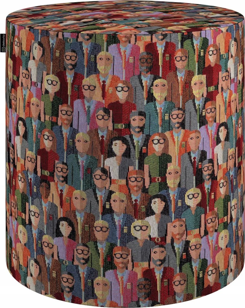 Dekoria Barrel puff piros-kék