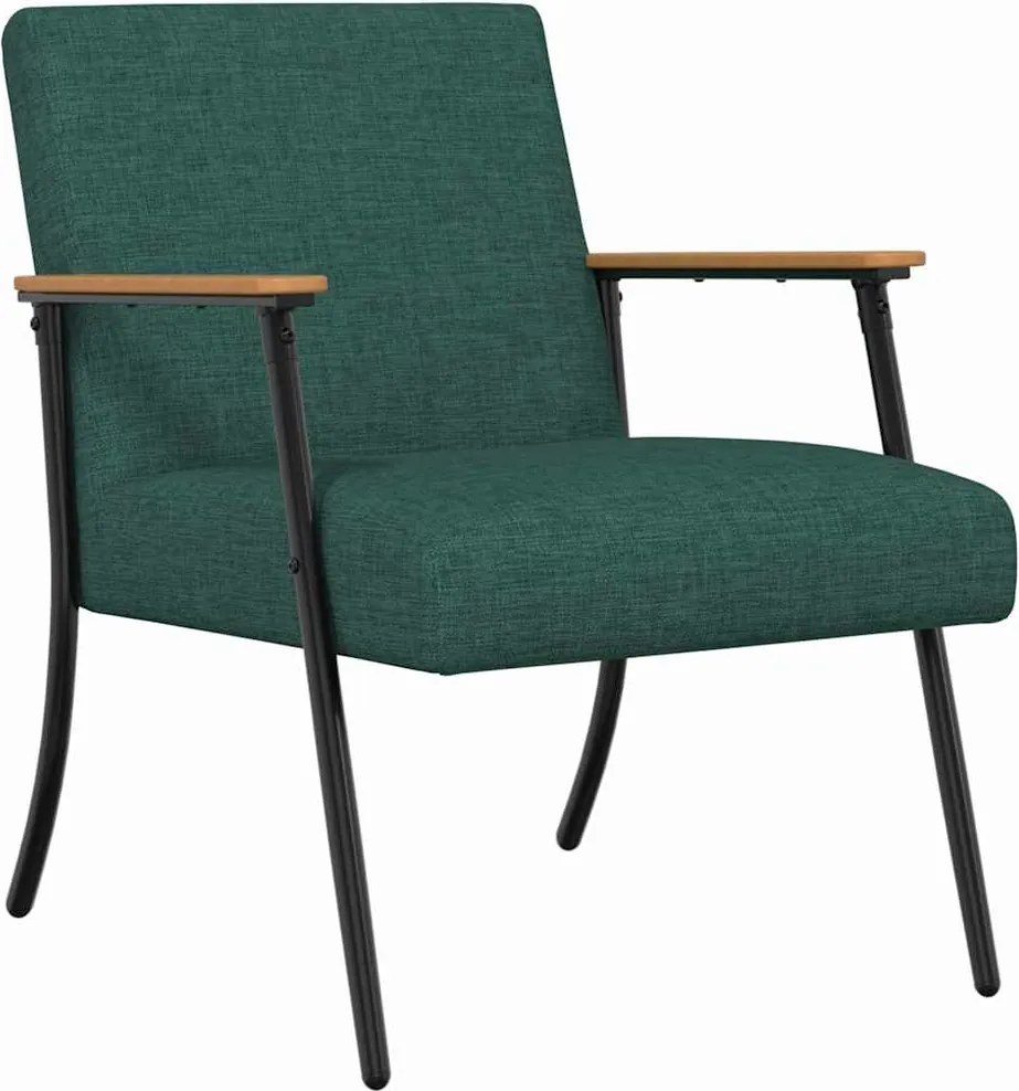 vidaXL karosszék Sötétzöld 59 x 75 x 78 cm szövet