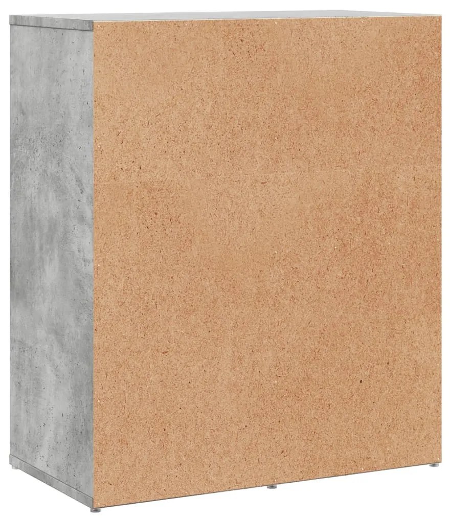 2 db betonszürke szerelt fa tálalószekrény 60 x 31 x 70 cm