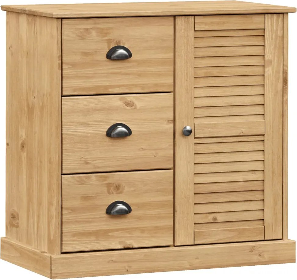 vidaXL VIGO tömör fenyőfa fiókos tálalószekrény 78x40x75 cm