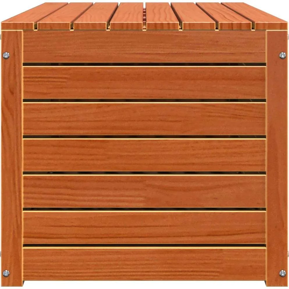 vidaXL Tároló Doboz Szerelt fa 101 x 50,5 x 46,5 cm Faggyú barna