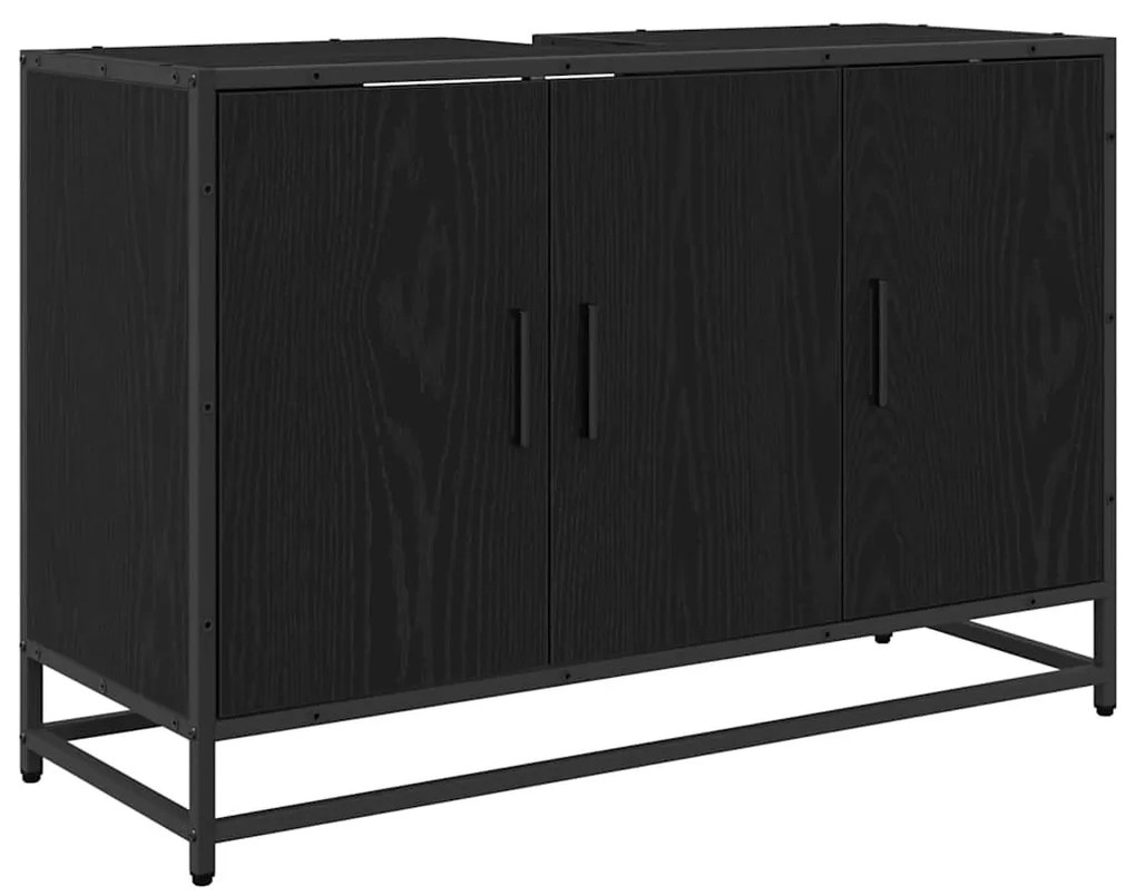 Fürdőszoba bútor szett 4 pcs Musta tammi 90 x 33 x 60 cm