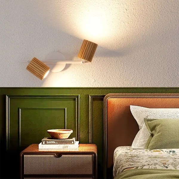 Brilagi - MODERN WOOD spotlámpatest 2xGU10/8W/230V fa/fehér