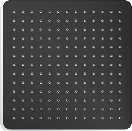 Zuhanyfej szögletes 20cm matt fekete, akciós ár