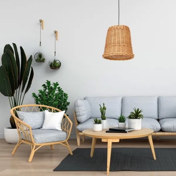 Csillár zsinóron VIMINI 1xE27/40W/230V rattan