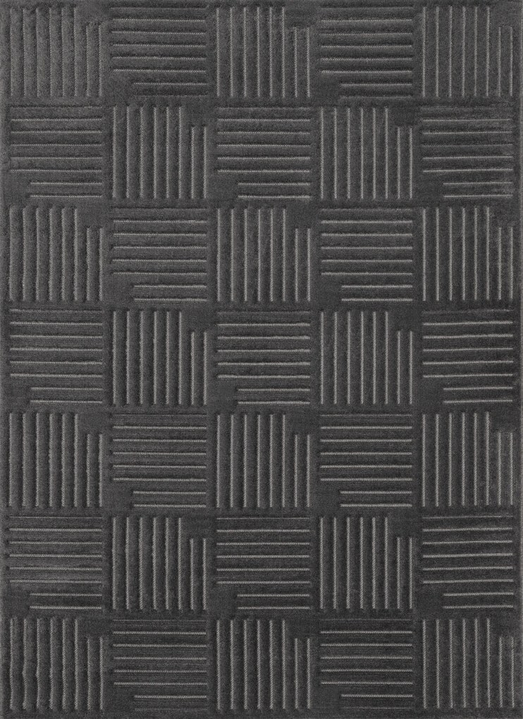 Nappali szőnyeg 200x280cm ,grafit modern kivágott minta,puha haj