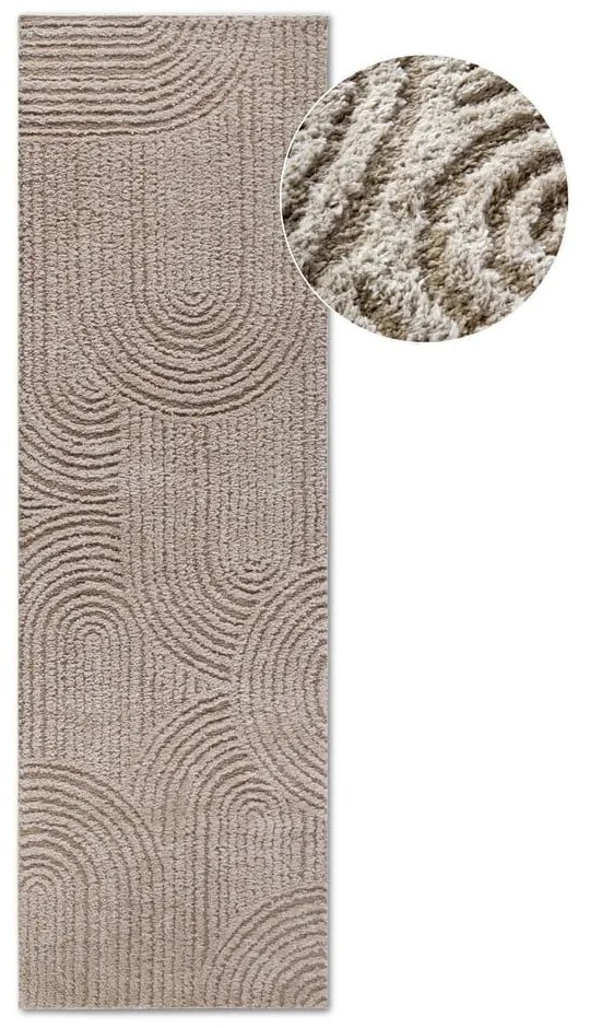 Bézs futószőnyeg 80x240 cm Chappe Beige – Elle Decoration