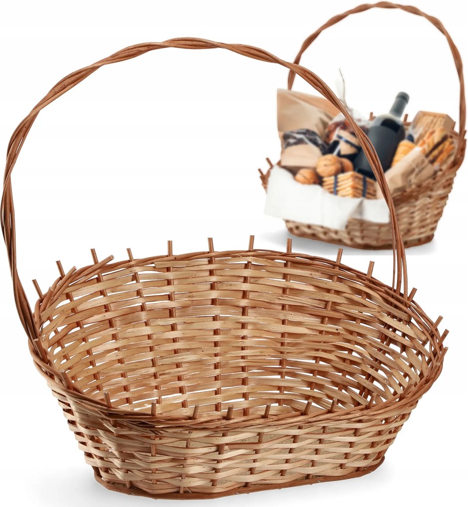 Ajándékkosár Fonott Kosár Nagy Erős Gyümölcskosár Esküvői Ajándék