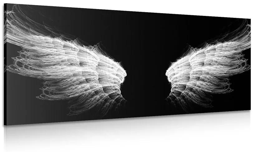 Kép angyal szárnyak fekete fehérben