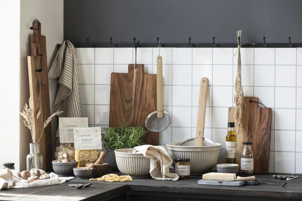 IB Laursen Tejszín színű kerámia tálak MYNTE BUTTER CREAM, 3 darabos készlet