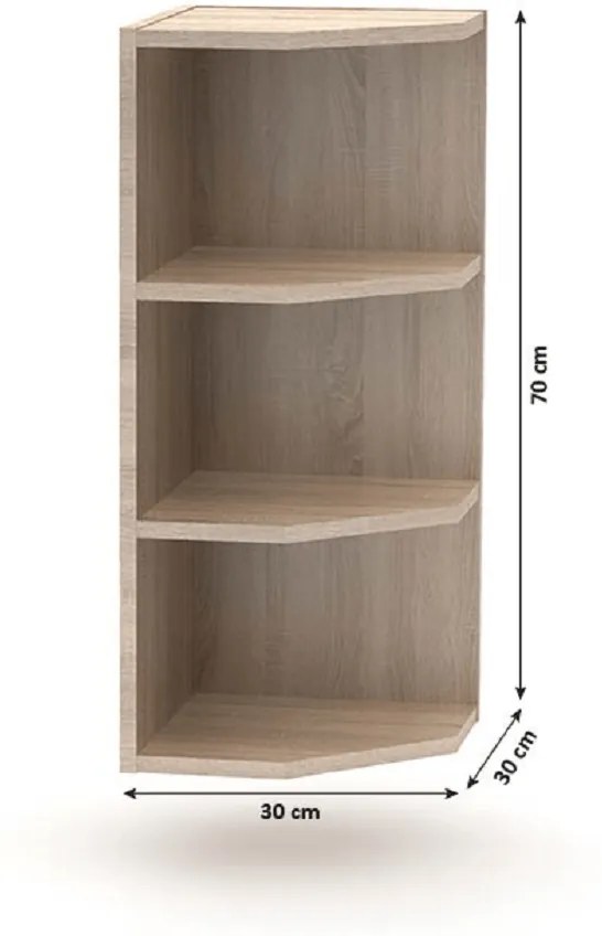 Befejező felsőszekrény, tölgy sonoma, NOVA PLUS NOPL-003-OH