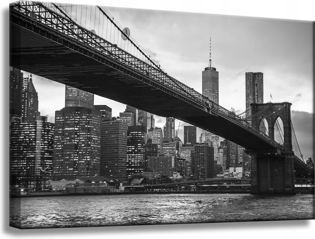 Manhattan híd fekete-fehér vászonkép 60X40