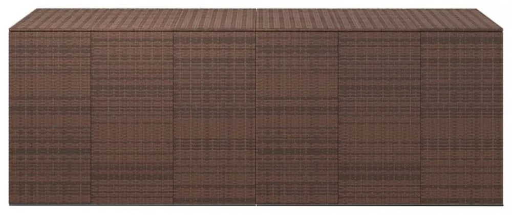 barna polietilén rattan kerti párnatartó doboz 291x100,5x104 cm