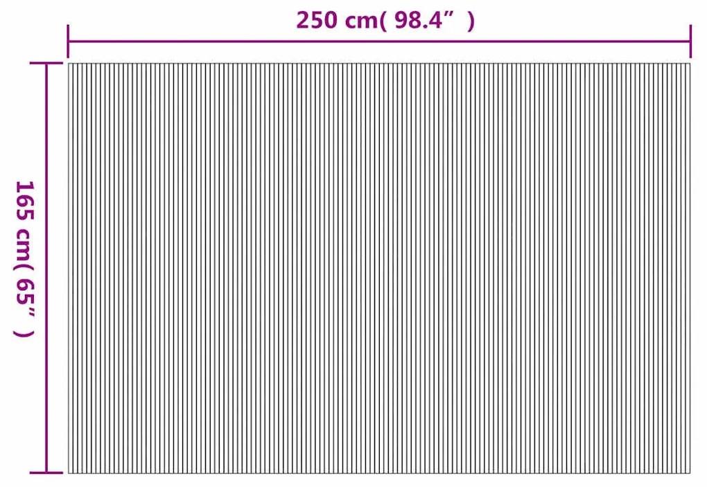 sötétbarna bambusz paraván 250 x 165 cm