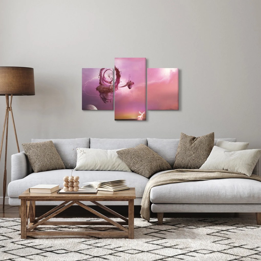 Kép - Tündér egy lebegő szigeten (90x60 cm)