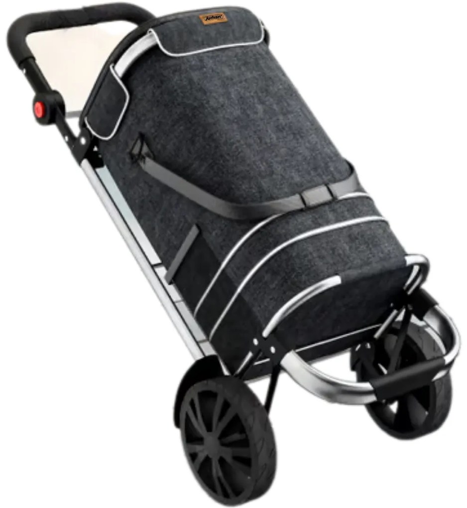 Jurhan EASY bevásárlótáska kerekekkel, 50l, fekete