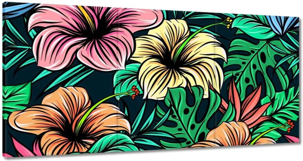 Vászonkép 60x30 Monstera Zöld levél