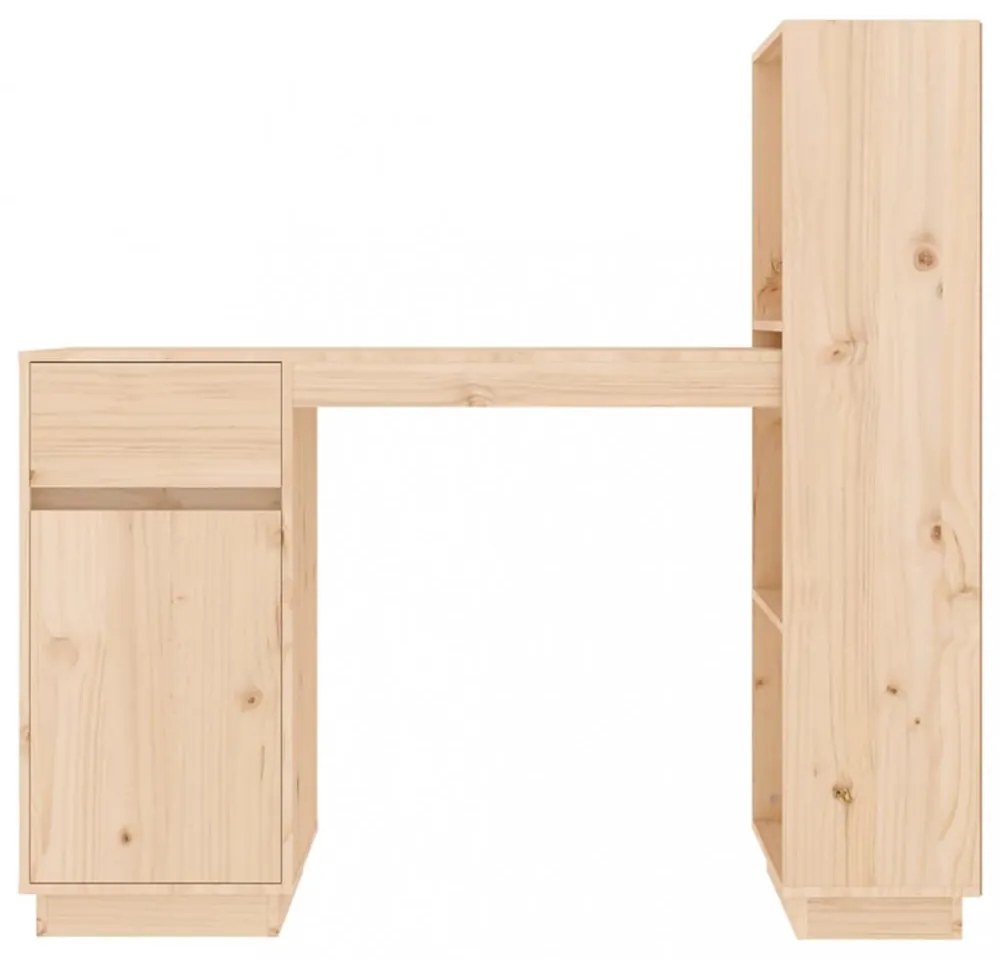 tömör fenyőfa íróasztal 110x53x117 cm