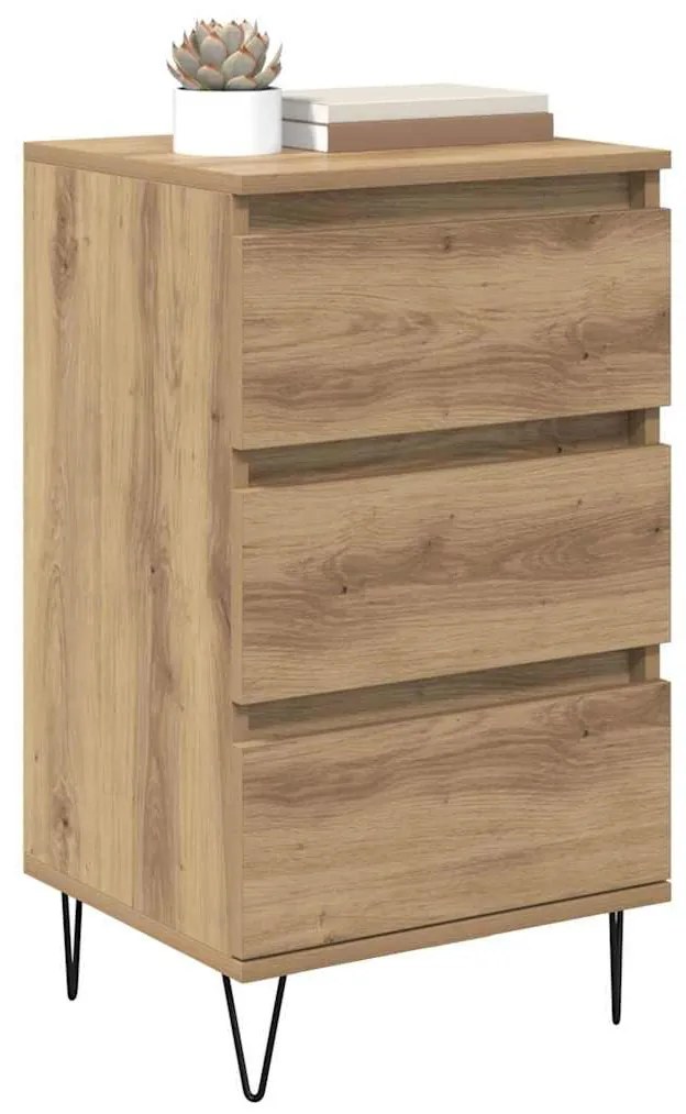 Széf fiókkal Artisan tölgy 40 x 35 x 70 cm Műszaki fa és vas