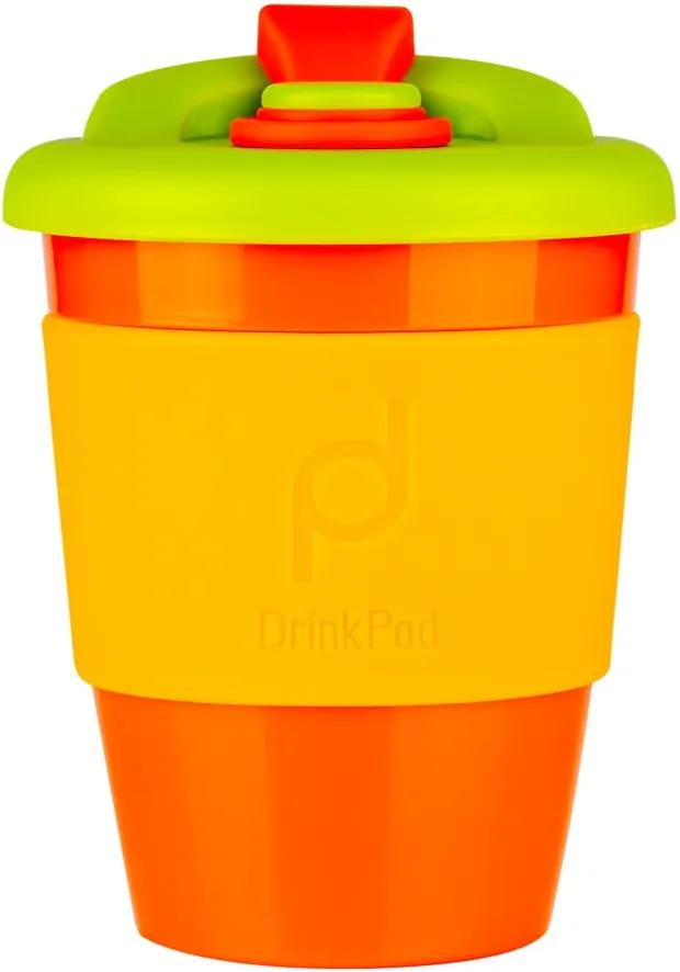 Kofein narancssárga-citromsárga utazó kávésbögre, 340 ml - Drink Pot