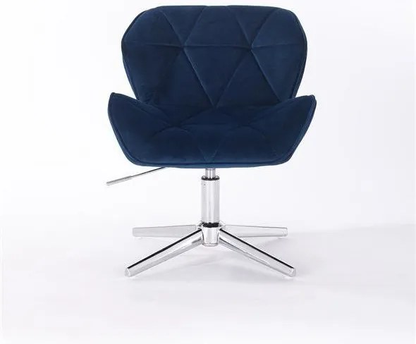 HR111CROSS Tengerkék modern velúr szék