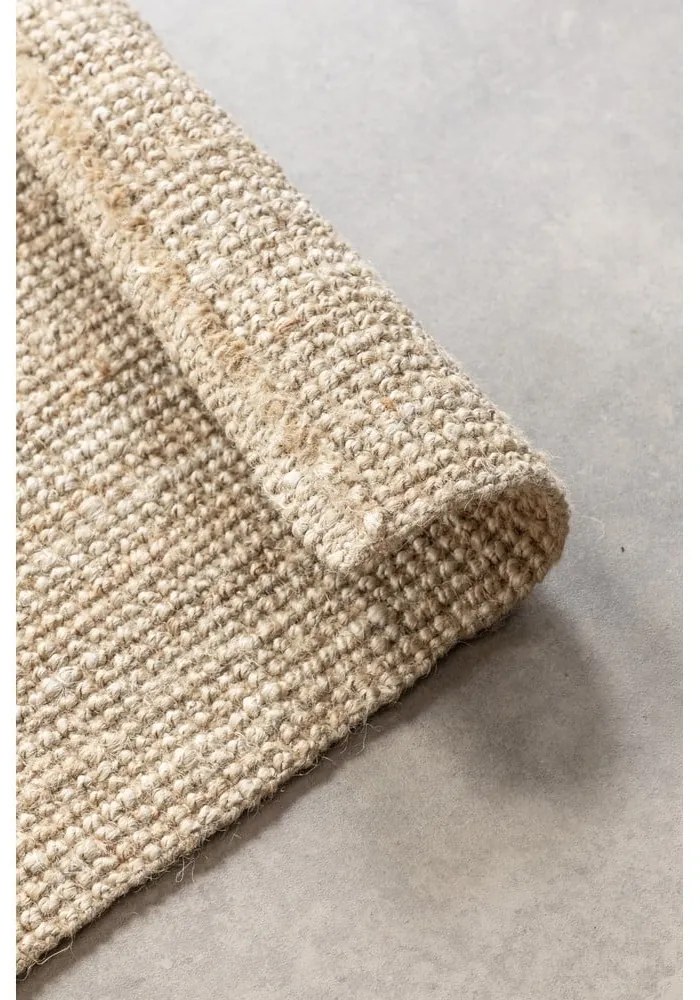 Krémszínű juta szőnyeg 160x230 cm Bouclé – Hanse Home