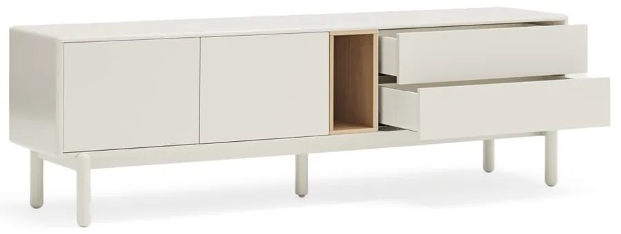 Krémszínű TV-állvány 180x56x40 cm Corvo – Teulat