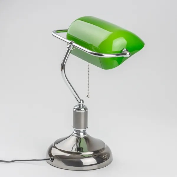 Brilagi - Asztali lámpa BANK OFFICE 1xE27/60W/230V fekete/ezüst/zöld