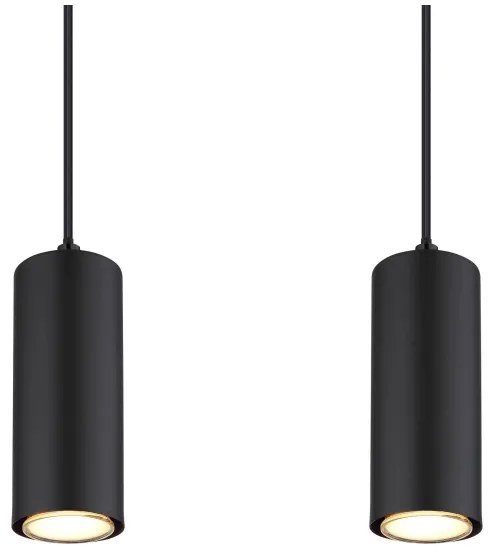 Globo 57911-4HBW - Csillár zsinóron ROBBY 4xGU10/35W/230V fekete/barna