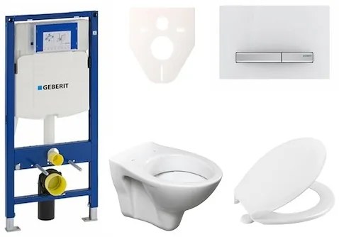 Fali WC szett Geberit előtétfalas szereléshez + Ceramia S-Line Pro WC 111.300.00.5NR8