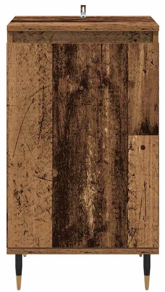 Széf 2 pcs Öreg fa 40 x 35 x 70 cm Műszaki fa és vas