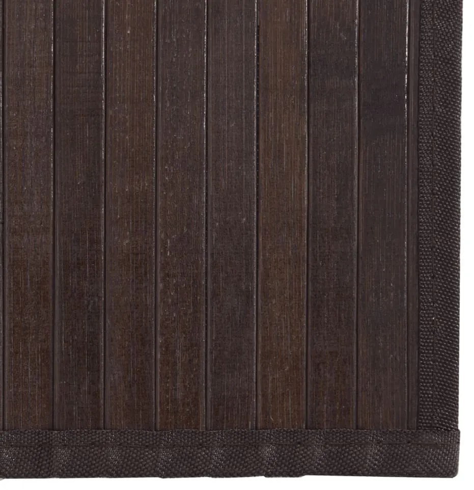 négyszögletű sötétbarna bambusz szőnyeg 100 x 500 cm