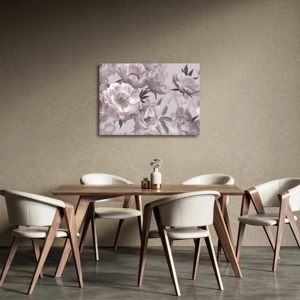 Kép - Vintage bazsarózsa virágok (70x50 cm)