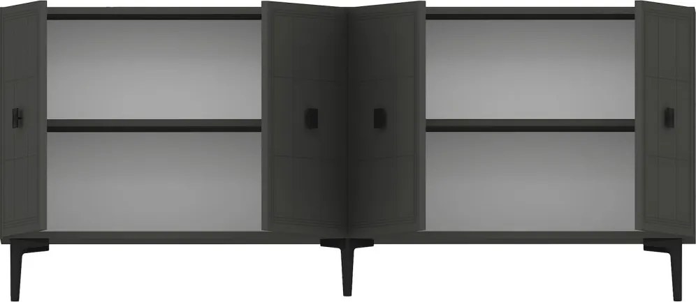 Yuka komód, antracit, 150 cm