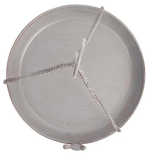 Fém felakasztható láncos madáritató, szürke 30,5 cm átmérőjű