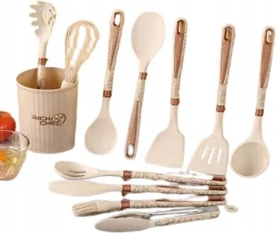 Shein Műanyag Kanál Szett Bézs 12 Db 1HE