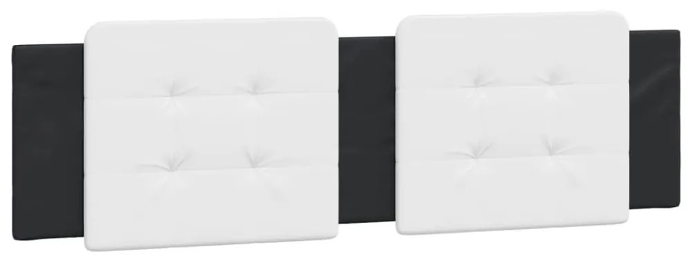 fekete és fehér műbőr ágykeret matrac nélkül Zadar 180x200 cm