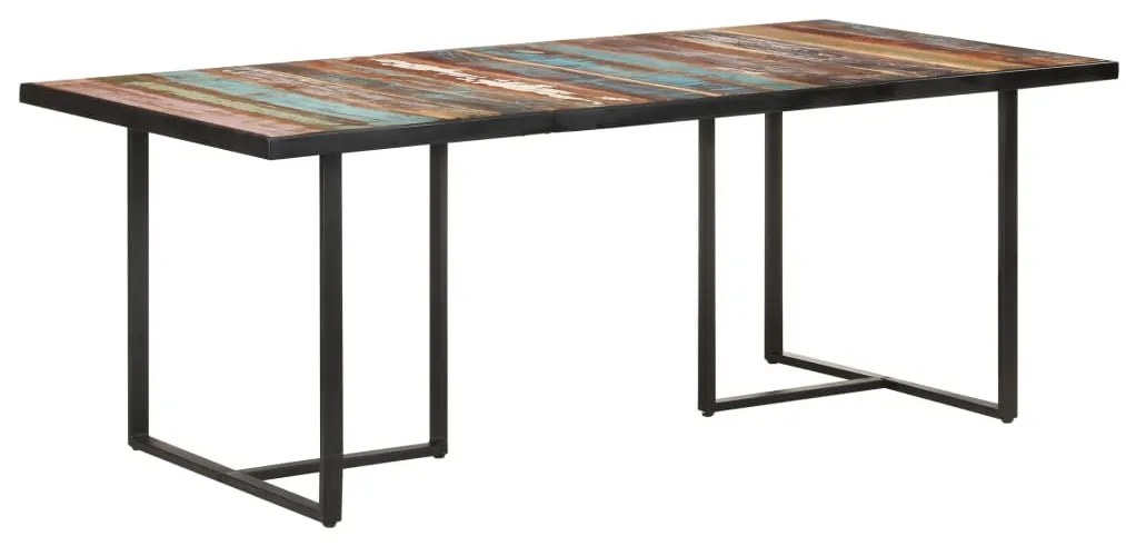 Tömör újrahasznosított fa étkezőasztal 200 cm