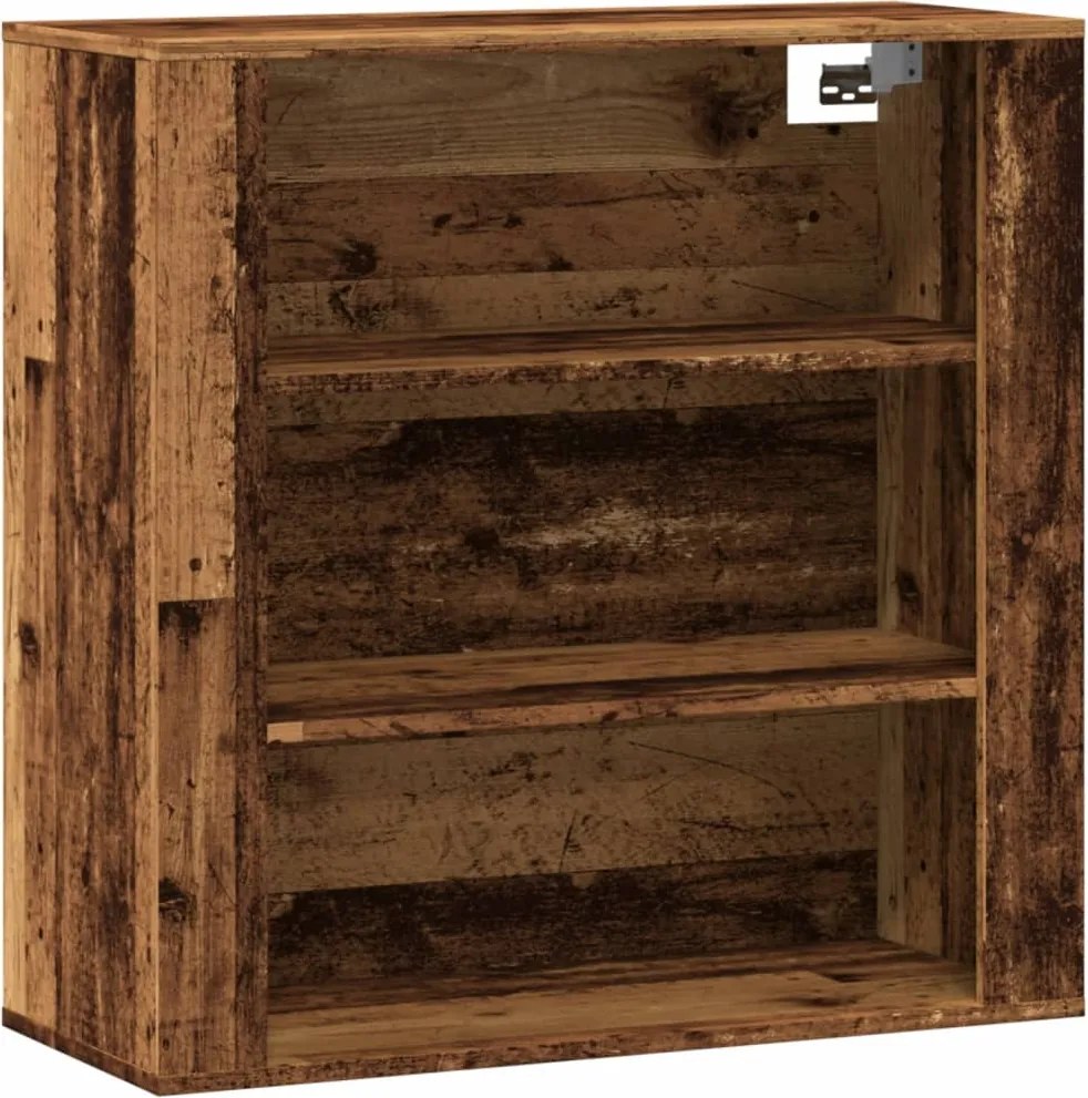 vidaXL antik fa színű szerelt fa faliszekrény 80x33x80 cm