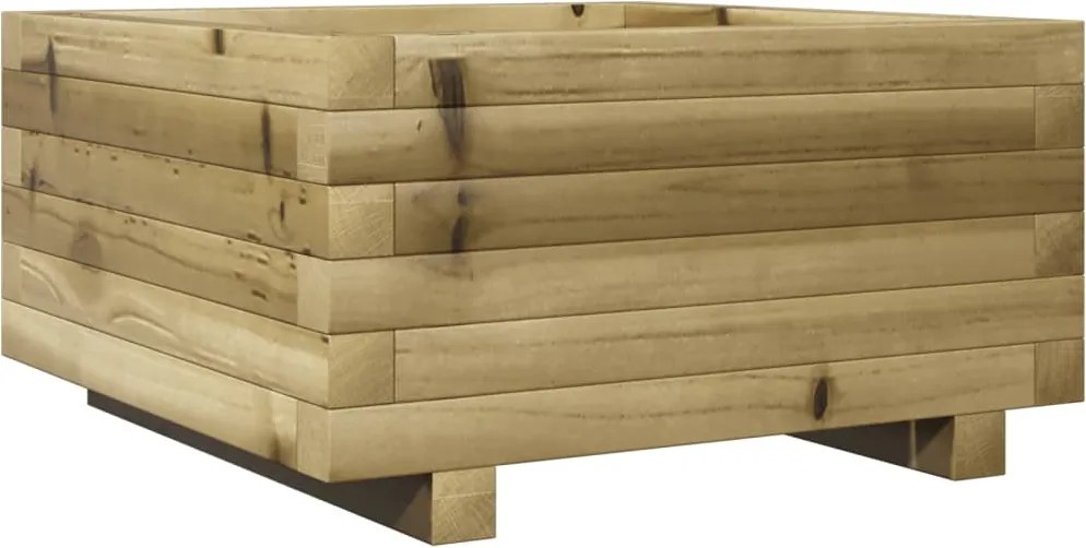 vidaXL impregnált fenyőfa kerti virágtartó 50 x 50 x 26,5 cm