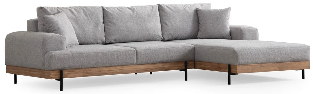 Sarokkanapé Eti Oak Jobbos - Szürke