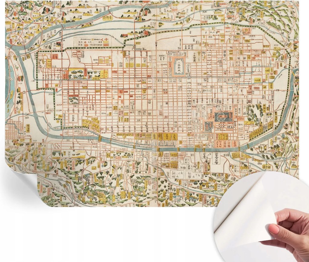 Design fali fotótapéta öntapadós antik térkép 208x146 cm